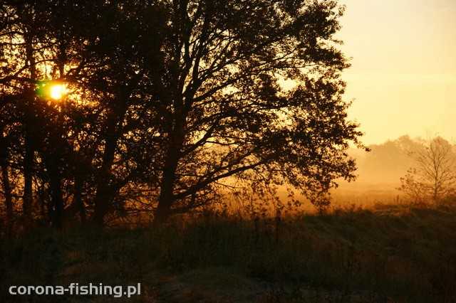 wschód słońca nad rzeką