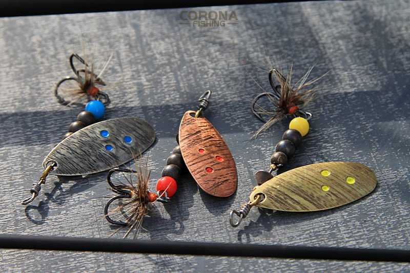 błystka obrotowa pstrągowa handmade