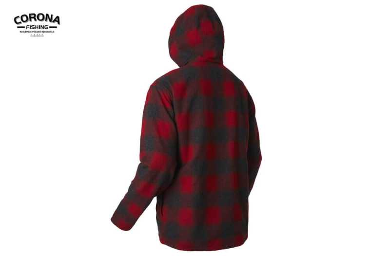 bluza wełniana wedkarska z kapturem ezmar hoodie