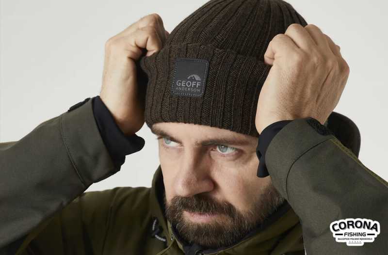 Geoff Anderson Wizwool Njal Brown ciepła czapka wędkarska