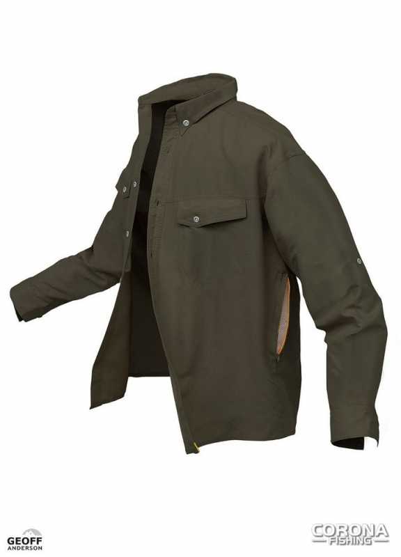 Geoff Anderson PolyBrush 2 Green Koszula wędkarska