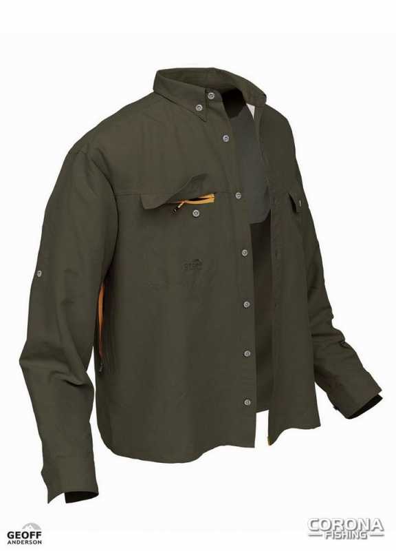 Geoff Anderson PolyBrush 2 Green Koszula dla wędkarza